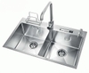 H32C81_Chậu rửa bát Inox công nghệ đúc-H8245, 2 hố, cân 3.5, sus304, Cài dao thớt