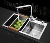 CRB005_Chậu rửa bát Inox công nghệ đúc-H22L20, 2 hố, Lệch 2.0