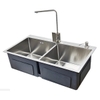 CRB027_Chậu rửa bát Inox công nghệ đúc-H22C20, 2 hố, cân 2.0