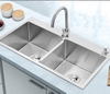 CRB050_Chậu rửa bát Inox công nghệ đúc-H32C352, 2 hố, cân 3.5, sus304, D0.9