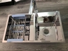 H22C411_Chậu rửa bát Inox công nghệ đúc-H8245, 2 hố, cân 2.0, đánh bóng, C411