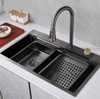 CRB7841 - Chậu Rửa bát Inox công nghệ đúc, H 76*46, 3.0 + 0,8 Phủ nano, kèm vòi âm