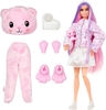 Mattel - Barbie Cutie Reveal - Cozy Cute Tees Barbie with Teddy Bear (Large Item, Doll)