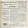 đĩa than Owen Brannigan and Ernest Lush – Songs You Remember