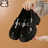 Giày Lười Nữ Xinh Đế Cao da bóng nhẹ 7cm L390-2111