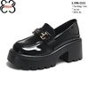 Giày Lười Nữ Xinh Đế Cao da bóng nhẹ 7cm L390-2111
