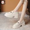 Giày Lười Nữ Xinh Đế Cao da bóng nhẹ 7cm L390-2111
