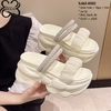 Dép Xuồng Quai Voan Phối Ngọc 7CM X465-0502