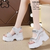Sandals Nữ Đế Xuồng 8.5cm Đính đá X595-0505