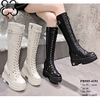 Boots Cổ Lửng Kéo Khoá Phối Đai PB595-4191