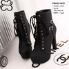 Boots Cổ Ngắn Gót Vuông 12cm PB655-4022