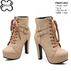 Boots Cổ Ngắn Gót Vuông 12cm PB655-4022