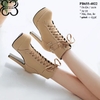 Boots Cổ Ngắn Gót Vuông 12cm PB655-4022