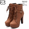 Boots Cổ Ngắn Gót Vuông 12cm PB655-4022