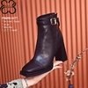 Boots Mũi Vuông Cổ Ngắn 8.5cm PB690-4177