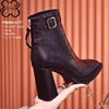 Boots Mũi Vuông Cổ Ngắn 8.5cm PB690-4177