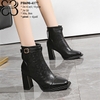 Boots Mũi Vuông Cổ Ngắn 8.5cm PB690-4177