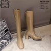 Boots Mũi Vuông Cổ Lửng Kéo Khóa Sau PB750-4199