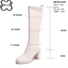 Boots Mũi Vuông Cổ Lửng Kéo Khóa Sau PB750-4199