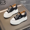 Giày Sneakers Đế Xuồng Da Thật 8CM PS640-1339