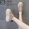 Giày Sneakers Đế Xuồng Da Thật 8CM PS640-1339