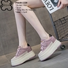 Giày Sneakers Đế Xuồng Da Thật 8CM PS640-1339