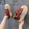 Giày Sneakers Đế Xuồng Da Thật 8CM PS640-1339