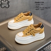 Giày Sneakers Đế Xuồng Da Thật 8CM PS640-1339