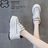 Giày Sneakers Đế Xuồng Da Thật 8CM PS640-1339