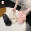 Dép Đế Xuồng Bánh Mì Phối Tim 8cm X479-0522