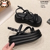 Sandals Đế Bằng Dây Da Mềm 8cm X479-0525