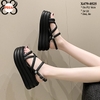 Sandals Đế Bằng Dây Da Mềm 8cm X479-0525