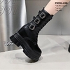 Giày Boots cổ lỡ 3 quai Đế xuồng 9.5cm PB590-4188