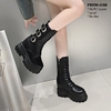 Giày Boots cổ lỡ 3 quai Đế xuồng 9.5cm PB590-4188