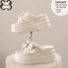 Dép Bánh Mì Đế Xuồng 8.5CM Siêu Nhẹ Đính Hoa Xinh X479-0670