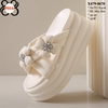 Dép Bánh Mì Đế Xuồng 8.5CM Siêu Nhẹ Đính Hoa Xinh X479-0670