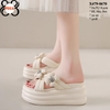 Dép Bánh Mì Đế Xuồng 8.5CM Siêu Nhẹ Đính Hoa Xinh X479-0670