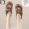 Dép Bánh Mì Đế Xuồng 8.5CM Siêu Nhẹ Đính Hoa Xinh X479-0670