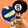 Bóng Nhồi Bông Jellycat 30cm, Jellycat Bóng Đá, Bóng Rổ, Bi-a, Bóng Chuyền Nhồi Bông