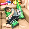 Chai bia 3D nhồi bông