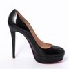 Guốc Louboutin Bianca 40 Da Bóng Màu Đen