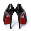 Guốc Louboutin Bianca 40 Da Bóng Màu Đen