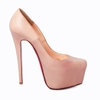 Guốc Louboutin 36 Màu Nude Đế Đỏ