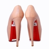 Guốc Louboutin 36 Màu Nude Đế Đỏ