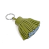 Charm Hermès Tassel Swift Màu Xanh lá Cây Pha Xanh Khóa Trắng