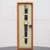 đồng hồ hermes mặt chữ H vàng ,quai đen