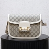 KG-Túi Gucci 1955 màu trắng kem họa tiết canvas GG khóa vàng