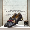KG-Giày loafet nữ Gucci marmont màu đen gót trai sz 38