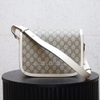 KG-Túi Gucci 1955 màu trắng kem họa tiết canvas GG khóa vàng
