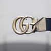 Belt Gucci màu xanh dương logo GG khóa trắng